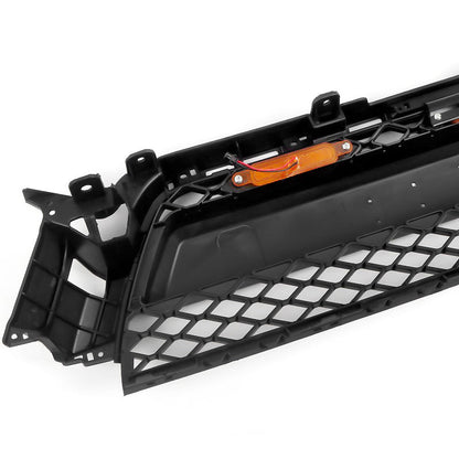 Quaxpire ABS Black Front Grill & LED Raptor Lights Combo for Toyota 4Runner (2010-2013)