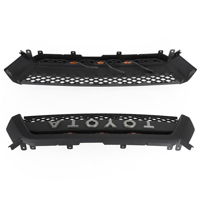 Quaxpire Front Grill & LED Raptor Lights Combo for Toyota 4Runner (2010-2013)